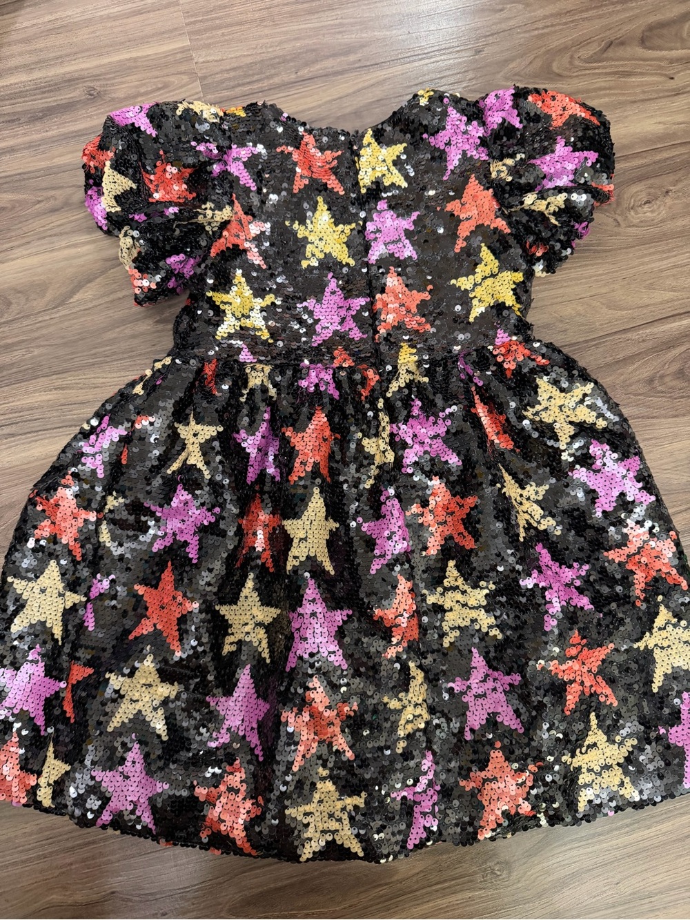 Lola + The Boys girl sz 6 black sequin start party dress - Picture 7 of 9